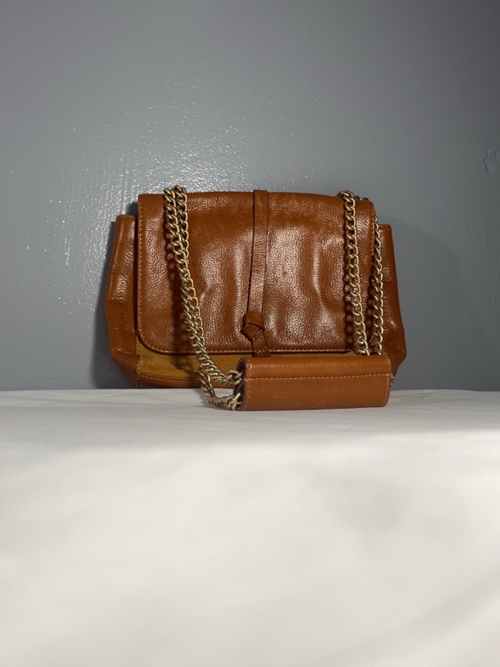 Brown Foley+Corinna bag leather
